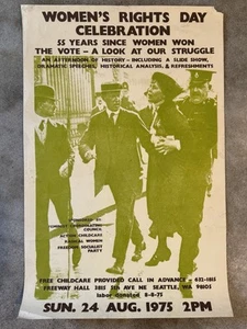 Póster de colección Día de los Derechos de la Mujer 1975 Derechos Civiles Socialismo Sufragista obra de arte - Imagen 1 de 1
