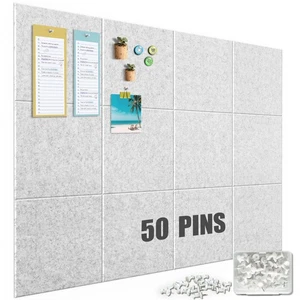 Large Cork Boards for Felt Walls - 48 x 36 inches Bulletin Board with Safe Re... - Picture 1 of 7