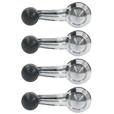 4pcs Chrome Black Window Crank Handle Fits Chevrolet Blazer Suburban Pickup New Foto 1 de 4
