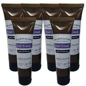 6 Pharmacopia Foot Cream Lotion Aloe Vera Argan Oil Vegan 1oz Each Travel Size - Picture 1 of 3