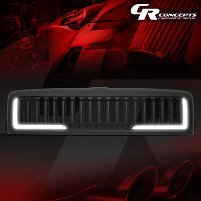 MATTE BADGELESS VERTICAL FENCE BUMPER GRILLE+LED DRL 适用于 1994 - 2002 RAM 1500 - 3500 — 第 1/4 张图片