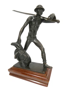 Art déco Bronze Figur signiert T-7 - Bild 1 von 24