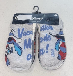 Disney Stitch 10 Pair Pack No Show Socks Adult Shoe Size 4-10 Multi-Colors *NEW - Picture 1 of 5