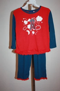 NEU-BEARBEITETES ANAHEIM ANGELS KLEINKIND MÄDCHEN 3T süßes Pyjama-Set - Bild 1 von 1