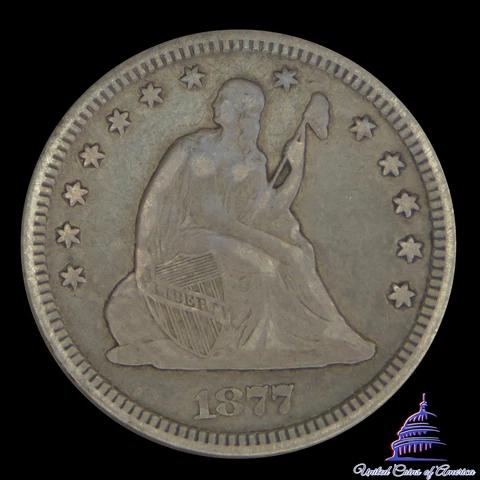 1877 Liberty Seated 25 Cents Cover