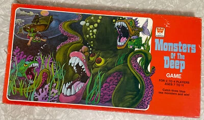 Whitman 1976 Monsters Of The Deep Board Game. 7122A Vintage Rare. Made USA. - Image 1 of 4