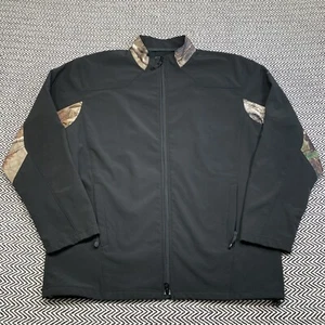 RealTree Outfitter Series MENS 2XL Black/ Camo Full Zip Softshell Western Jacket - Picture 1 of 8
