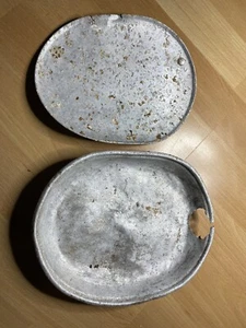 US WWII ORIGINAL Mess Tin Lid WW2 Artifact Dug 1944 Market Garden 82nd Airborne - Foto 1 di 5