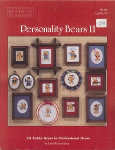 Personality Bears II Cross Stitch Booklet 1984 Busa Teddy Teacher Doctor Fireman - Picture 1 of 3