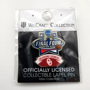 OKLAHOMA SOONERS ANSTECKNADEL - 2016 FINAL FOUR HOUSTON NCAA LIZENZIERT BRANDNEU UNGEWÖHNLICH - Bild 1 von 2