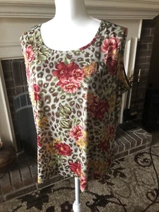Camiseta sin mangas Modern Essentials floral para mujer talla 18W - Imagen 1 de 5