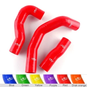 RED Intercooler Turbo Boost Silicone Hose For Mitsubishi L200 Pajero 2.5 TD - Picture 1 of 7