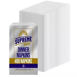Premium Disposable Dinner Napkins “ Soft Absorbent Bulk White Paper Napkin In Fl - Picture 1 of 6