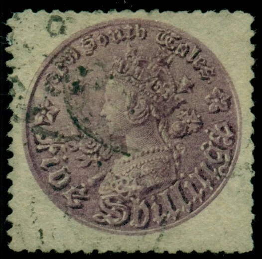 NUEVO SUR DE GALES #44, 5sh violeta opaco, usado, en muy buen estado, Scott $60.00 Foto 1 de 1