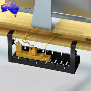 Retractable Under Desk Cable Management Tray Clamp Mounted for Home Office - Afbeelding 1 van 10
