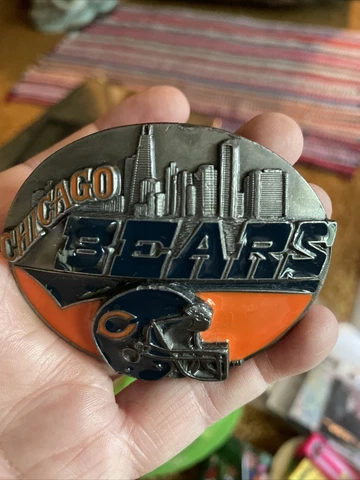 Chicago Bears 2nd Limited NFL Embossed Slogan Leather Belt Buckle #8167/10k Cover