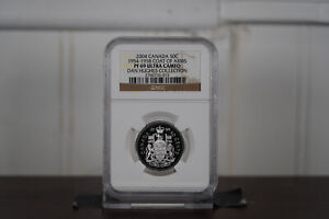 2004 Canada Silver Proof Half Dollar 1954-1958 Coat of Arms PF69 Ultra Cameo NGC