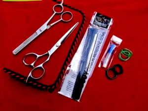 60Days WRNTY_7" Barber Hairdressing Hair Scissors+ 6.5" Thinning /Japanese Steel - Bild 1 von 19