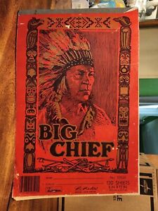 Vintage Big Chief Lined 120 Sheets Writing Paper Tablet 8 x 12 Aladdin