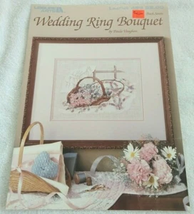 Leisure Arts Wedding Ring Bouquet Counted Cross Stitch Pattern Paula Vaughan 87 - Picture 1 of 2