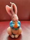Rare Vintage Large Peter Rabbit Bunny Easter Candle Pink 1950’s