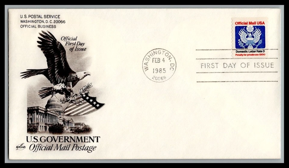 US FDC # O139 "D" Rate Official ArtCraft   1988, 0a1141 - Image 1 of 1