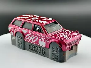Hot Wheels '71 Datsun 510 Wagon Super Treasure Hunt Shell - Rare Find with Nest! - Picture 1 of 8
