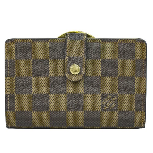 LOUIS VUITTON（LV） Louis Vuitton Portonet Bie Vienova N61664 Damier Ebene portafoglio tela marrone