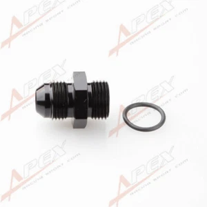 -8 AN 8AN AN8 Male Flare Straight Adapter Cut O-Ring Fitting Black - Picture 1 of 3