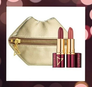 Wander Beauty Kiss & Tell 2 Wanderout Lippenstifte Gold Pucker Up Lippenförmige Tasche - Bild 1 von 4