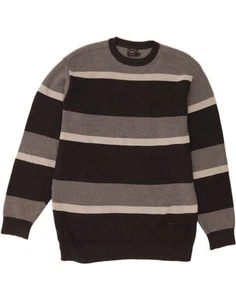 PAUL & SHARK Mens Crew Neck Jumper Sweater 2XL Grey Striped Wool DK15 - Picture 1 of 5
