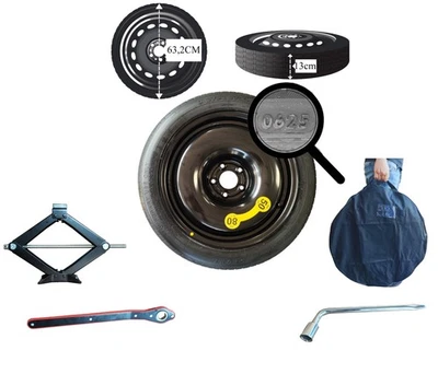 Rueda de Repuesto 17" para Ford Transit Tourneo Connect (M1,N1) con Kit - Imagen 1 de 4