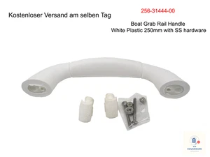 256-31444-00 Haltegriff für Boote weißer Kunststoff 250mm mit Edelstahl-Hardware - Bild 1 von 6