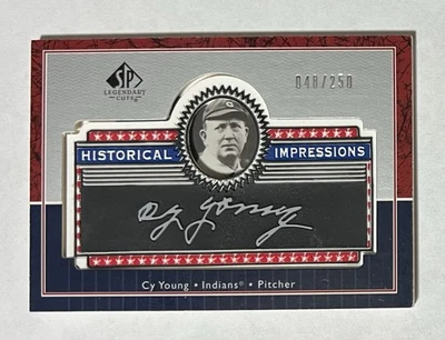 CY YOUNG UPPER Deck 2003 SP Legendary Cuts HISTORICAL IMPRESSIONS #L-CY  028/250 - Image 1 of 2