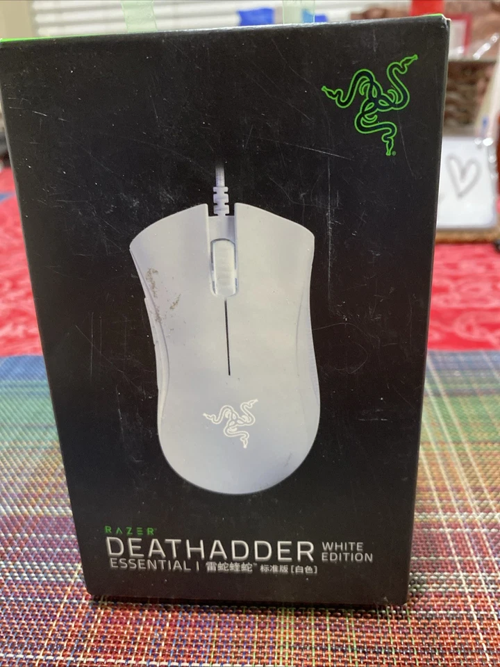 Razer DEATHADDER ESSENTIAL Wired Optical Gaming Mouse - WHITE RZ01-03850200-R3U1