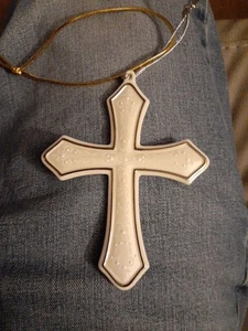 Lenox Opal Innocence Cross Ornament - Picture 1 of 1