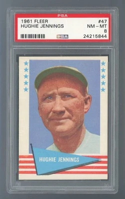 1961 Fleer #47 Hughie Jennings PSA 8 NM-MT #24215844 - Image 1 of 2