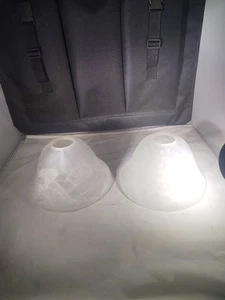 Juego de 2 lámparas esmeriladas vintage pantalla de techo vidrio art déco redondo - Imagen 1 de 10