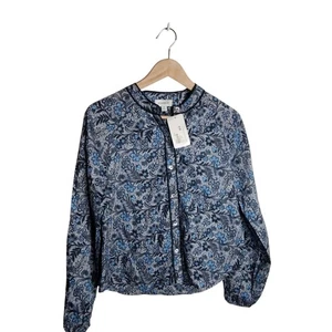 NWT Evereve Sheila Floral Batik Top Size M - Foto 1 di 6