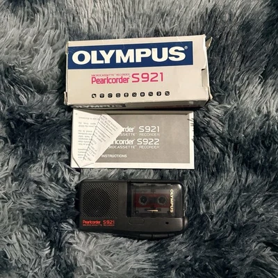 Vintage Olympus Pearlcorder S921 Microcassette Audio Recorder Handheld - Image 1 of 3