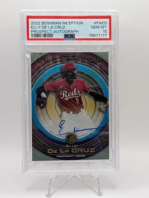 Elly De La Cruz Prospect Auto PSA 10 (#139/200) 💎 2022 Bowman Inception  - Image 1 of 2