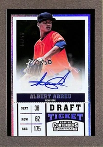2017 Panini Contenders Draft Picks Prospect Ticket Auto #10 Albert Abreu /99 - Picture 1 of 3