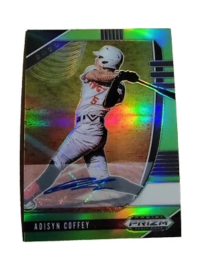 Adisyn Coffey 2020 Panini Prizm Draft Picks Green Refractor Autograph 20/23 - Image 1 of 4