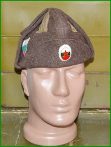 Bulgarian Army officer winter wool uniform Cap + Badge Ushanka sz. S - Picture 1 of 5