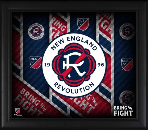 New England Revolution Framed 15" x 17" Team Threads Collage Cover
