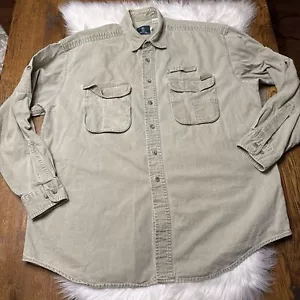 Camisa XL De Colección Camel Hombres Manga Larga Exterior Safari Carga Abotonada XL Cigarrillos - Imagen 1 de 16