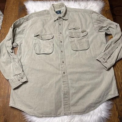 Vtg Camel Men XL  Shirt Long Sleeve Outdoor Safari Cargo Button Up XL Cigarettes - Image 1 of 4