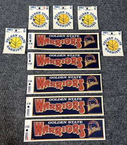 Vtg Golden State Warriors Lot Bumper Stickers Window Clings 90s Y2K NBA