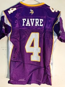 Reebok Women's NFL Jersey MINNESOTA Vikings Brett  Favre Purple sz S - Picture 1 of 2