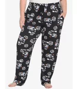 Dragon Ball Z Pajama Pants Women's Plus Size 3 Black Goku Symbol Girls 44-48 NEW - Picture 1 of 11